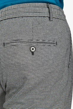Pantaloni worker pied de poule grigio