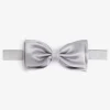 Papillon satin grigio