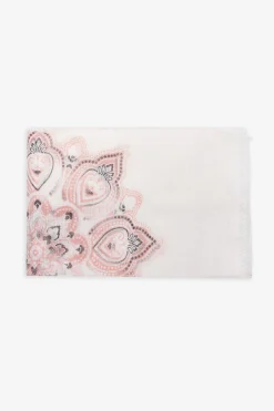 Pashmina disegno cashmere rosa