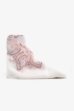 Pashmina disegno cashmere rosa