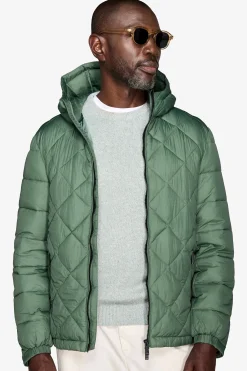 Piumino trapuntato verde 