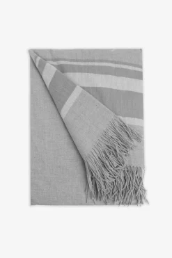 Plaid con righe grigio