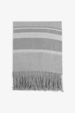 Plaid con righe grigio