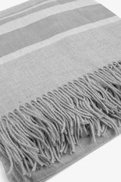 Plaid con righe grigio