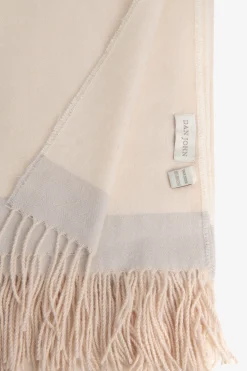 Plaid con righe panna