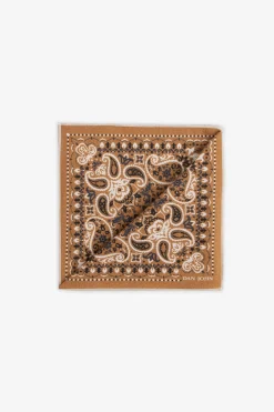 Pochette disegno cashmere ocra