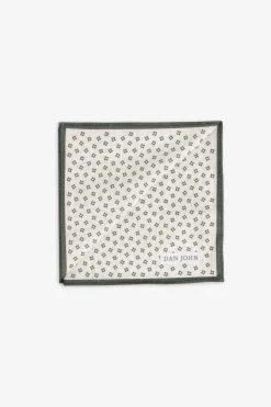 Pochette disegno micro fiore panna