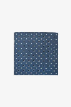Pochette fantasia geometrica blu