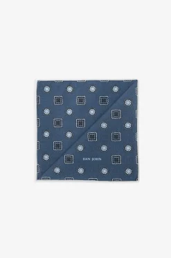 Pochette fantasia geometrica blu