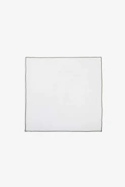 Pochette profili a contrasto panna