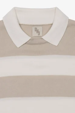 Polo a righe bicolore off white DNJ