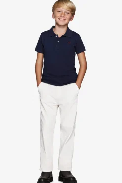 Polo con ricamo blu Kids