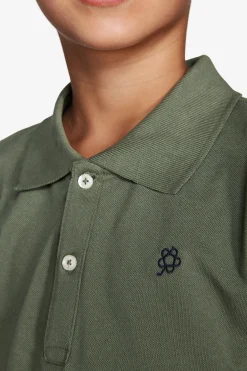 Polo con ricamo verde Kids