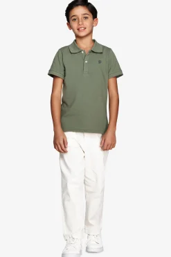 Polo con ricamo verde Kids