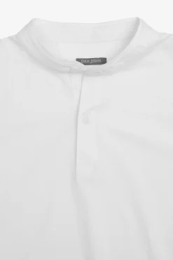 Polo coreana in piquet bianca