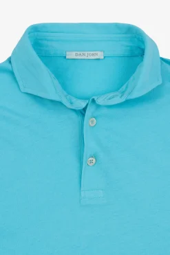 Polo in jersey turchese