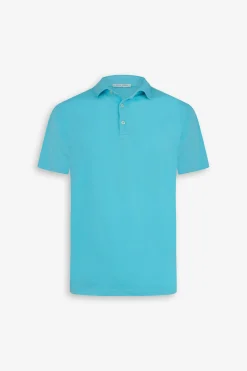 Polo in jersey turchese