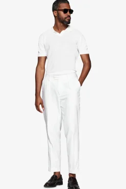Polo in maglia armaturata panna