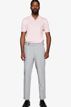 Polo in maglia basic in cotone rosa