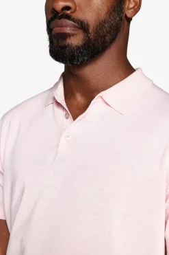 Polo in maglia basic in cotone rosa