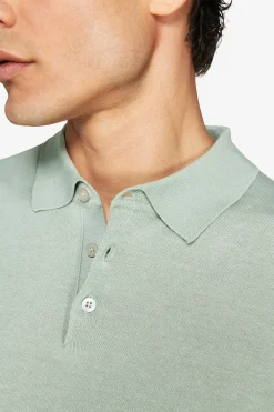 Polo in maglia basic in cotone light green