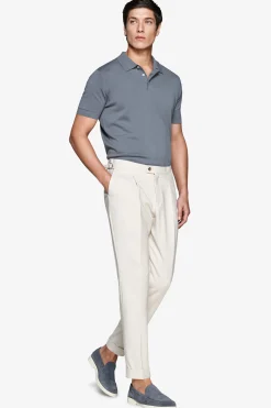 Polo in maglia basic in cotone avion