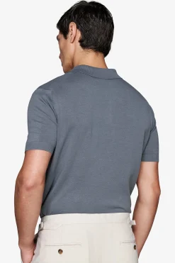 Polo in maglia basic in cotone avion