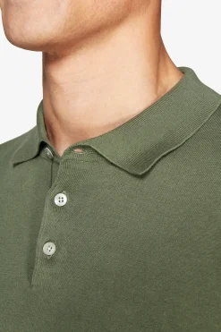 Polo in maglia basic in cotone verde