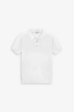 Polo in maglia bianca Kids