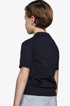 Polo in maglia blu Kids