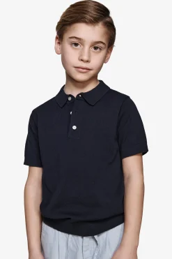 Polo in maglia blu Kids