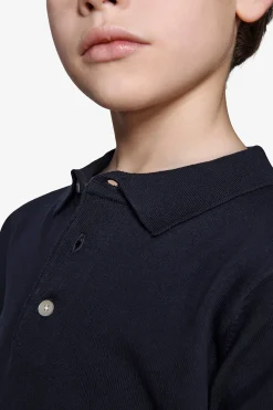 Polo in maglia blu Kids