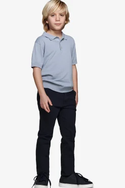 Polo in maglia celeste Kids