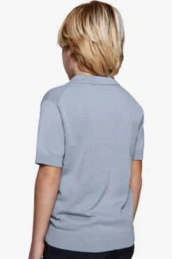 Polo in maglia celeste Kids
