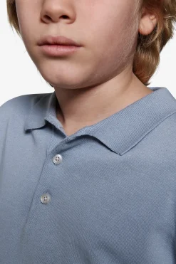 Polo in maglia celeste Kids