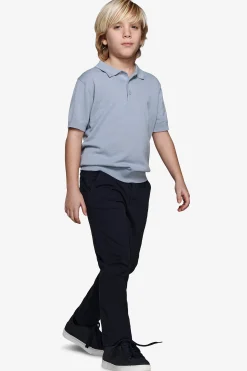 Polo in maglia celeste Kids