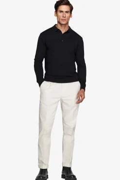 Polo in maglia con bottoni nero