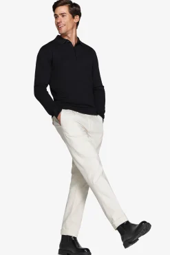 Polo in maglia con bottoni nero