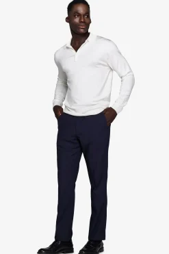 Polo in maglia con bottoni panna