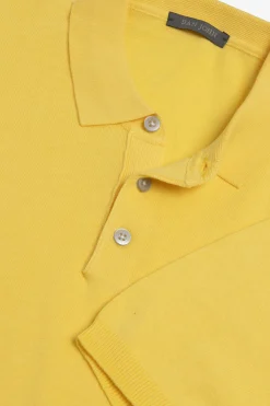 Polo in maglia gialla
