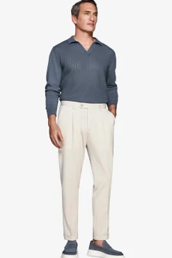 Polo in maglia Herringbone avion
