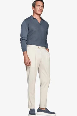 Polo in maglia Herringbone avion