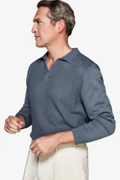 Polo in maglia Herringbone avion