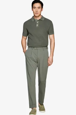 Polo in maglia punto pannocchia verde