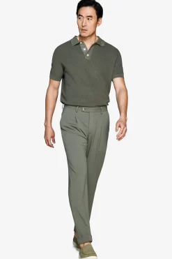 Polo in maglia punto pannocchia verde