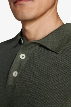 Polo in maglia punto pannocchia verde
