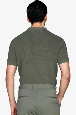 Polo in maglia punto pannocchia verde