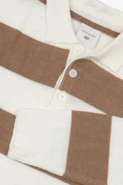 Polo in maglia rigata DNJ panna