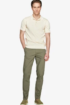 Polo in maglia stampa floreale sabbia