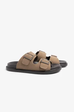 Sandalo ecosuede taupe